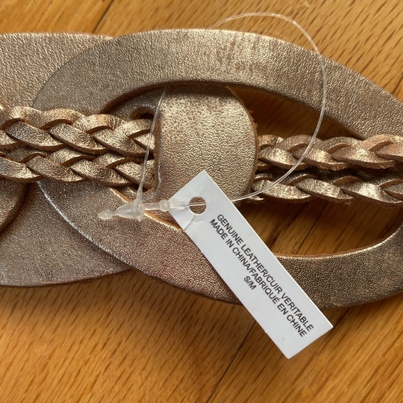 NWT Anthropologie leather rose gold belt - Picture 5 of 7